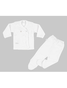 CONJUNTO BATITA Y RANITA LINEA BLANCO M. LARGAS