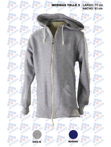 CAMPERA ADULTO FRISA COLOR CON CAPUCHA. T 5