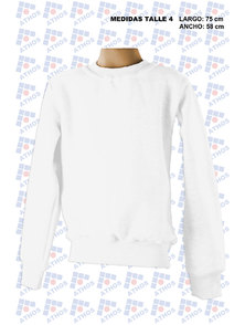 BUZO ADULTO FRISA BLANCO. TALLE 4