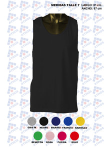MUSCULOSA ADULTO COLOR ALGODON TALLE 7