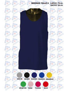 MUSCULOSA ADULTO COLOR ALGODON TALLE 6