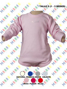 BODY BEBE M/L INTERLOCK COLOR TALLE 1-3 M