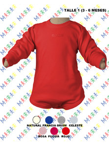 BODY BEBE M/L INTERLOCK COLOR TALLE 3-6 M