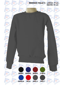 BUZO ADULTO FRISA CUELLO REDONDO COLOR TALLE 5