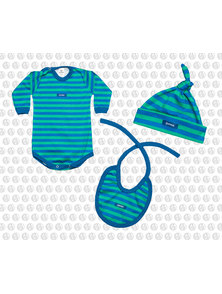 SET X3 ALGODON BODY-GORRO-BABERO