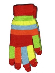 GUANTE TEJIDO RAYADO MULTICOLOR