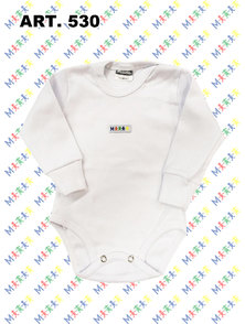 BODY BEBE M/L ALGODON BLANCO T. 18 A 24 MESES