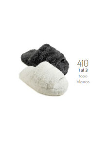 PANTUFLON DAMA ABIERTO PELUCHE TALLE 1 AL 3