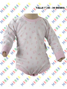 BODY BEBE M/L INTERLOCK ESTAMPA NENA T 36-48 M