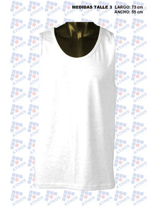 MUSCULOSA ADULTO ALGODON BLANCA TALLE 3