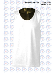 MUSCULOSA ADULTO ALGODON BLANCA TALLE 4