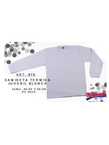 CAMISETA JUVENIL MANGA LARGA TERMICA TALLE 30