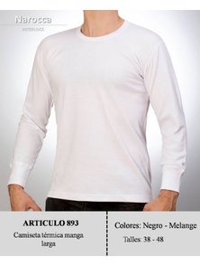 CAMISETA HOMBRE MANGA LARGA TERMICA TALLE 38