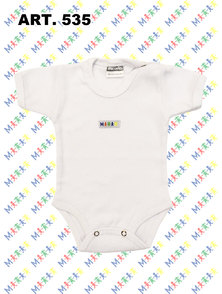 BODY BEBE M/C ALGODON BLANCO T. 9 A 12 MESES