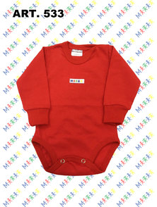 BODY BEBE M/L ALGODON COLOR T. 6 A 9 MESES