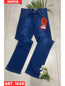 PANTALON DAMA JEAN ANGOSTO AZUL