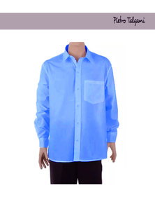 CAMISA MANGA LARGA CELESTE COLEGIAL TALLE 16