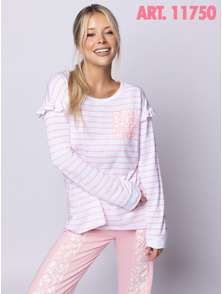 PIJAMA DAMA LARGO CON GUARDA TALLES S AL XL