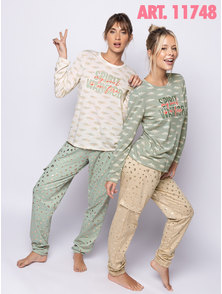 PIJAMA DAMA LARGO CAMUFLADO TALLES S AL XXL