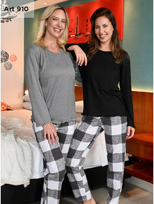 PIJAMA LARGO MORLEY RULOTE TALLE 2 AL 4